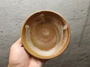 古瓷堂日本回流瓷器 日本回流 萬古燒紅陶 手工拉胚 白粉引抹茶碗面碗壺承 13*6.5cm 360cc 柴窯素燒 古樸大氣 泡茶養壺 茶道器具