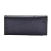 【LOEWE 羅威】經典Puzzle系列牛皮幾何橫式長夾（黑色)