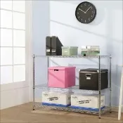 【BuyJM】超荷重型90x60x90cm鐵力士加深三層鍍鉻層架/波浪架