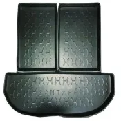 e系列汽車用品 現代 2019年11月 SANTAFE 7人3片式 行李廂墊尾廂墊 汽車防水托盤 後廂墊