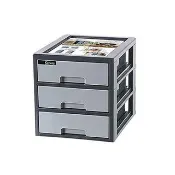 【真心良品】面寬28.4cm維基A4桌上型三層櫃-2入(文件櫃 收納櫃 抽屜櫃)