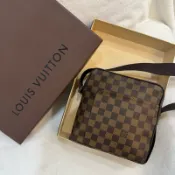 LV N41442 斜背棋盤格豆腐包
