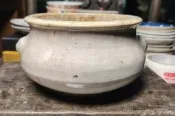 清代石灣窯，雙獸耳爐，開片，包佬，名碼標【東莞佬貨中轉站】民間佬物件手倉，友沖曉飛皮-145056