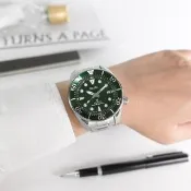 【SEIKO 精工】PROSPEX 綠水鬼 潛水錶 機械錶 防水200米 不鏽鋼手錶 綠色 45mm(SPB103J1)