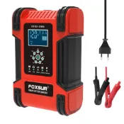 汽車電池充電器 12V/12A 24V/6A 全自動智能維護器便攜式涓流脫硫器,適用於摩托車房車割草機船