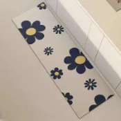 【喃语家居】可客製 簡約花朵廚房地墊 吸水 速乾 防滑耐髒 易打理 長條長型 脚踏墊 矽藻土地墊 珪藻土軟地墊 乾濕分離