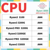 Ryzen3 3100 3200G PRO 3200GE PRO 3300X AMD Ryzen 3000處理器台式機C