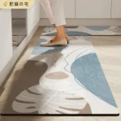 客製地墊+可客製尺寸 北歐風廚房地墊 吸水防油珪藻土 環保安心用 矽藻土地墊 吸水地墊 防滑地墊 腳踏墊廚房 浴室地墊