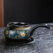 陶瓷 公道杯 紫砂 防燙 泡茶杯 中式 復古 茶海 白色 山水 茶具 配件 窯變 茶具組 手作工藝