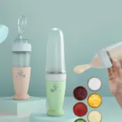 (店+)【Disney 迪士尼】副食品餵食器 米糊奶瓶 副食品湯匙 擠壓式湯匙 副食品湯匙 擠壓式副食品湯匙 米糊勺