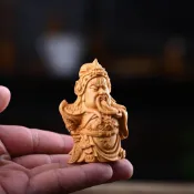 🌟臺灣熱賣🌟崖柏木雕關公擺件關公手把雕刻武財神客廳家居關二爺桌面木質擺件 關聖帝君 中壇元帥 武財神 招財 招財擺飾