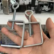 【可開發票】鍍鋅老虎夾三角形吊環固定方卡A3方鋼鋼樑橋架CU型夾具