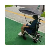 (店+)🔥臺中🔥通用型電動輪椅遮陽棚防雨防塵罩折疊雨棚遮陽傘架雨衣配件大全