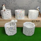 八角盆《珍心為泥》水泥盆/花盆/手作水泥盆/多肉盆/盆栽/多肉/仙人掌/觀葉盆/辦公室盆栽/療愈盆栽/磨石盆