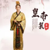 臺灣出貨#皇上龍袍蟒袍皇帝服裝王爺服古裝男太子服漢武帝復古中國風寫真服