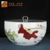 （可開發票）景德鎮陶瓷花盆金魚缸和面盆腌菜壇大水缸米缸油缸缸碗蓮睡蓮缸（聚福來優品之家）