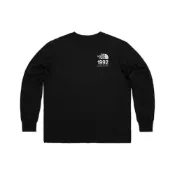 (店+)【The North Face】NF0A7WXF-KX7 北面 1992系列 30週年特別款 純色透氣純棉字母戶外數字Logo印花長袖T恤 男款 黑色