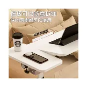 (店+)移動折疊升降桌升降桌 床邊桌 電腦桌 辦公桌子 長方形學習桌 床頭寫字桌 帶輪出租屋桌子書桌 臥室床上家用宿舍