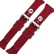 【Watchband】20.22mm / 各品牌通用 經典色系 快拆型 矽膠錶帶(深紅色)