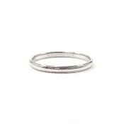 【日本直送 中古美品】蒂芙尼 戒指 19 號 婚戒 窄版 永恆系列 TIFFANY&Co. Pt950 鉑金 銀色