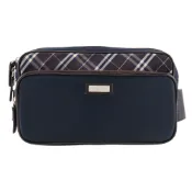 【DOKODEMO】BURBERRY BLACK LABEL Black Label 男款尼龍腰包，雙拉鍊設計，可斜背或肩背。 [二手]