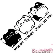 【熱銷】汽車貼紙 車貼 招財貓 money 遮擋劃痕貼 刮痕貼 反光貼紙 隨意貼 汽車貼紙 車貼貼紙 反光貼紙 遮擋貼 