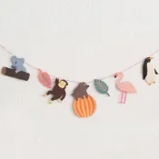 熱帶雨林動物彩旗／拉旗 幼稚園佈置 串旗 掛旗 三角旗 生日派對佈置 攝影 露營 周歲布置 派對旗【B＆B 幸福雜貨】