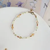 財運 x 黃水晶 橄欖石【生日花語 • 陸月貳玖 • 佛甲草】手鍊