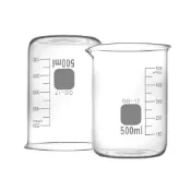 (店+)SMARTHO 玻璃燒杯 500ml 玻璃無柄燒杯 刻度燒杯 有嘴燒杯 實驗用燒杯 5-GCL500(刻度杯 量筒 燒杯)