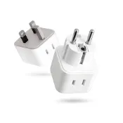 (店+)【DTAudio】聆翔 雙插座 多國旅行轉接頭｜萬用插頭 通用插座 韓國轉接頭 歐規 英規 澳規 出國 2500W 阻燃材質