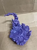 【可開發票】水波特效地臺 火焰底座 炫酷紫色  動漫手辦，神奇寶貝場景擺設， 寬度11cm，出【满额免運】