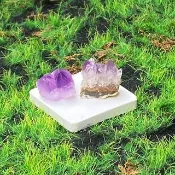 紫晶骨幹 紫晶簇 | 增智慧 避邪保平安 | 天然原礦兩入套組