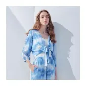 【Le Polka】綁染印花輕柔罩衫-女