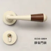 靜音房間門鎖 家用門把手 北歐風臥室靜音門鎖 靜音門把鎖 現代簡約室內房門臥室鋅合金門鎖復古胡桃木家用磁吸靜音實木鎖具