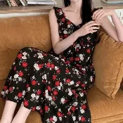 【K.W.】韓國空運輕棉麻幸福霓裳高品質免穿搭洋裝(小香風/輕量涼感/洋裝/休閒/日系/通勤/渡假)