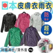 星攀戶外✩日本兩用風衣薄外套-防水x防曬皮膚衣PLAIN登山防潑水雨衣薄外套 騎車防曬衣 超輕量雨衣95g超薄透氣擋小雨