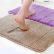 【DK160】條紋記憶地墊 40x60 加厚 海綿防滑墊 吸水快乾 可機洗 腳踏墊 防滑地毯