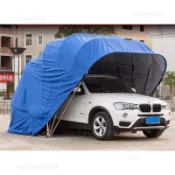 汽車全自動折疊車棚家用遮陽棚戶外防曬移動車庫蓬簡易伸縮停車棚/訂製【可開發票】