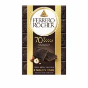 [昇恆昌宅配網] Ferrero 費列羅 ROCHER TABLETS DARK Ferrero 金莎榛果碎黑巧克力磚