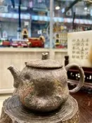 現貨 全新 張家誌 老師 手拉坏 海底沈船 入炭柴燒 重落灰 精品 手捏造型茶壺 180cc