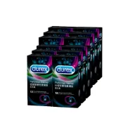 Durex 杜蕾斯 雙悅愛潮裝保險套(12入 結合凸點螺紋+飆風碼潤滑液)x12盒