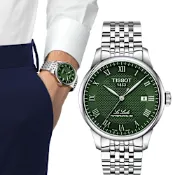 TISSOT 天梭 LE LOCLE 力洛克 自動機械錶 男錶 手錶 聖誕節 禮物- T0064071109300綠色