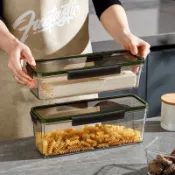 🏠收納盒 密封罐 多功能收納盒 面條收納盒 食品級裝意麪掛麪的儲存盒子 五穀雜糧儲物密封罐