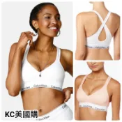 “KC美國購“ 內襯 Ck Calvin Klein 蔡依林 交叉美背 運動內衣 白 粉紅 灰紅 QF1654