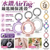 適用 AirTag 1/2 代 水鑽金屬鑰匙扣保護套 Bling 閃鑽追蹤器保護殼 附鑰匙圈 適用鑰匙 包包 寵物 行李