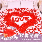無紡布仿真玫瑰花瓣一包100片-求婚/拍照/派對舖床道具--(如圖愛心和LOVE需下訂17包--紅色3#) 場佈