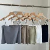 (店+)【D.studio】韓版內搭打底吊帶平口背心 小可愛 衣服 短版上衣 小背心 夏天女裝 運動背心 短版背心【V154】