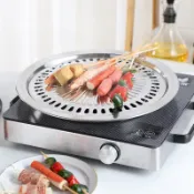 不鏽鋼戶外韓式燒烤盤電陶爐光波爐卡式爐配套商烤肉外賣烤盤