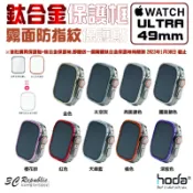 3C共和國 HODA 霧面 保護貼 玻璃貼 + 鈦合金 保護框 外框 Apple Watch Ultra 49 49mm