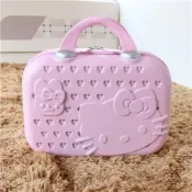 【KT貓化妝箱】14吋手提行李箱 化妝箱 小行李箱 外出旅行化妝收納包  kitty迷你小行李箱 便攜旅行箱 便攜化妝包
